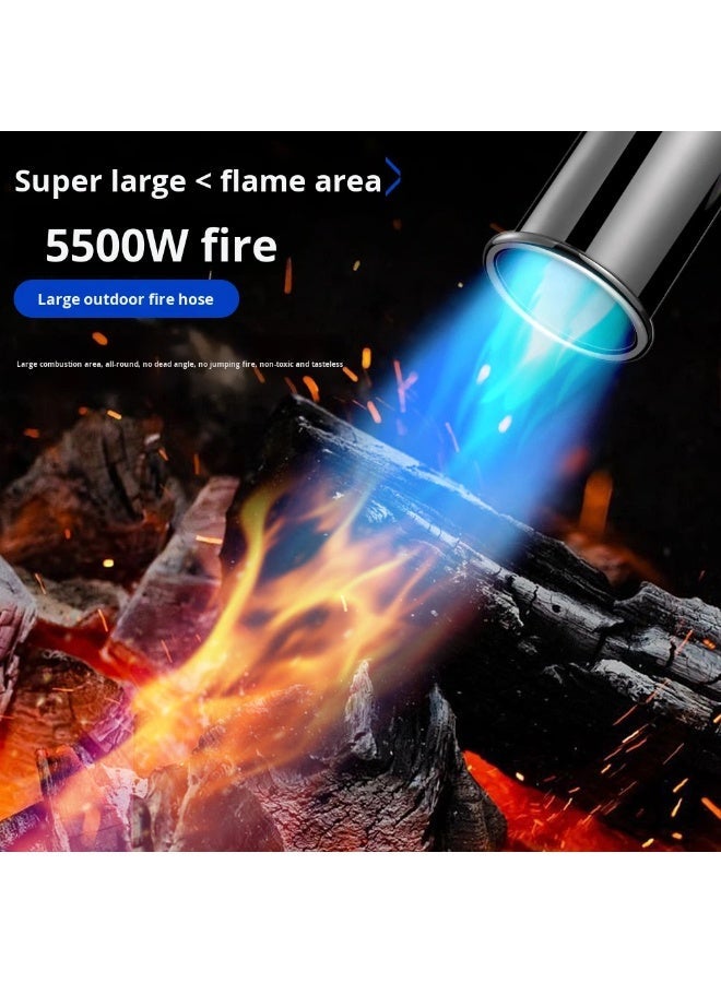 BlueFire 6cm Large Diameter Propane Torch with Adjustable Flame, All Metal Head Gas Blow Torch, High Power Flame Burner for Camping, Outdoor Cooking, BBQ, Baking, High Temperature Sterilization, Weeding, Safety Design, Portable Gas Torch Attachment - Image 4